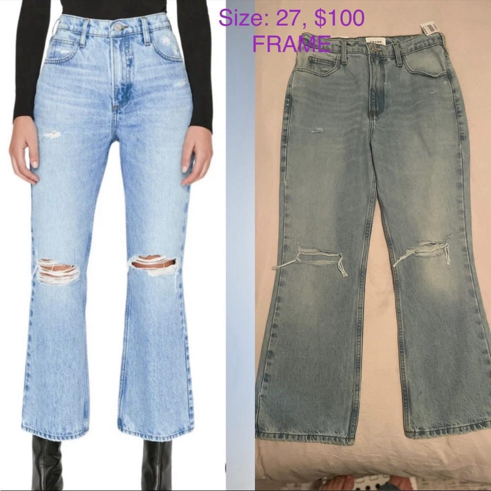 Frame Denim Light Blue Flare Jeans